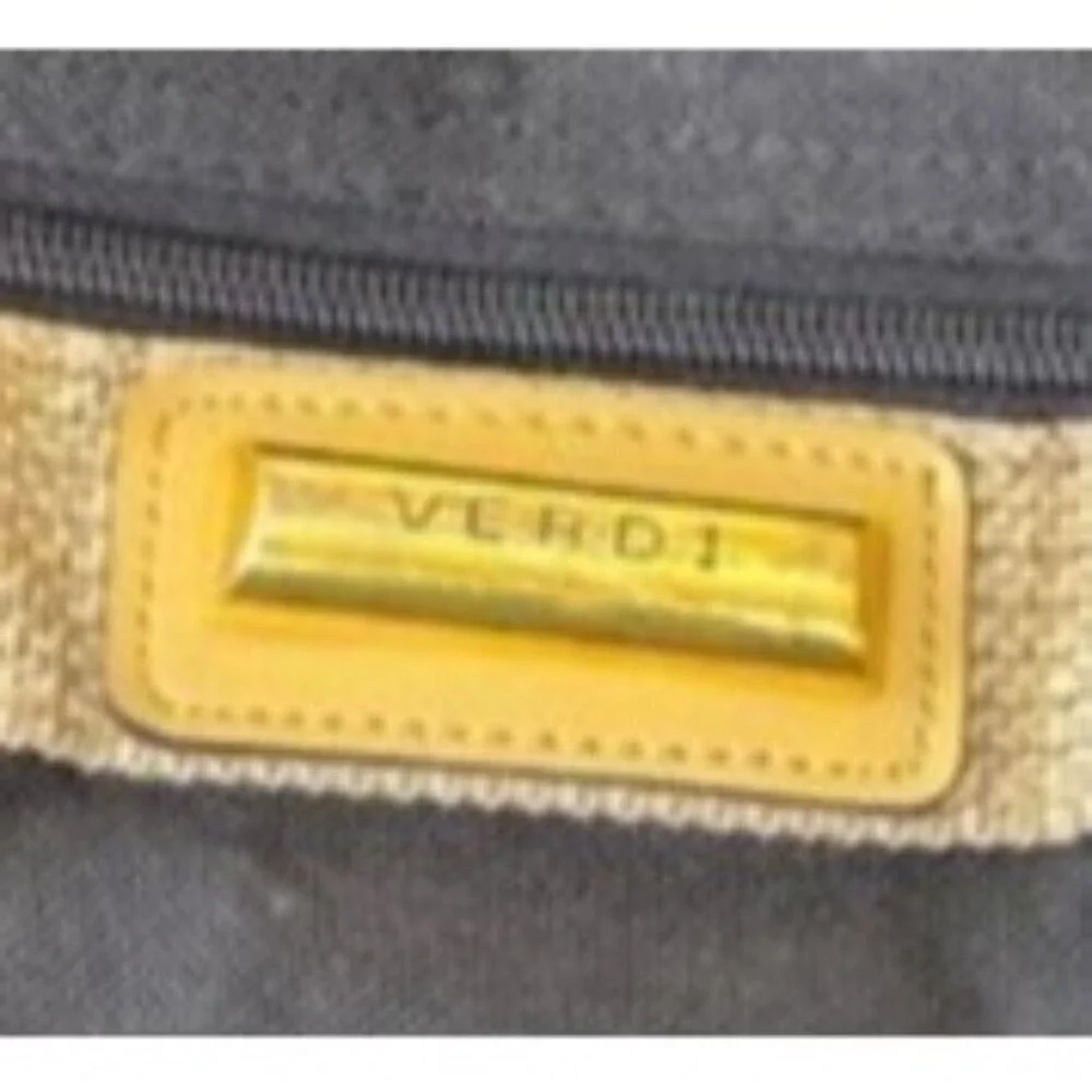Verdi Tweed & Leather Folding 2-Suiter Garment Bag with Shoulder Strap